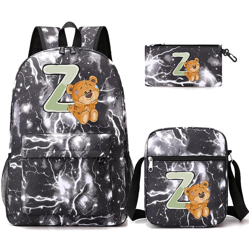 3 шт./комплект. Рюкзак із 26 англійськими літерами «Маленький ведмедик», сумка для студентів «Назад до школи», рюкзак для дівчинки, сумка на плече Kawaii, пенал
3 шт./комплект. Рюкзак із 26 англійськими літерами «Маленький ведмедик», сумка для студентів «Назад до школи», рюкзак для дівчинки, сумка на плече Kawaii, пенал