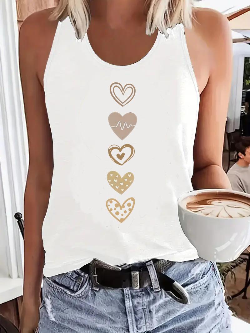 Graphic Love Heart 90s Print Vintage Vest Graphic Tank Top Women’s Sleeveless Crew Neck Casual Top Summer Spring S
Graphic Love Heart 90s Print Vintage Vest Graphic Tank Top Women’s Sleeveless Crew Neck Casual Top Summer Spring S