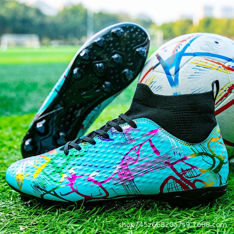 Men s foreign trade football shoes Men s spikes Professional sports training Kicking shoes High-top non-slip outdoor competition shoes 46
Men s foreign trade football shoes Men s spikes Professional sports training Kicking shoes High-top non-slip outdoor competition shoes 46