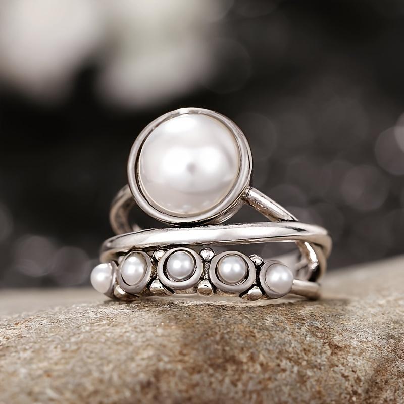 Fashion Bohemian Style Pearl Ring Ladies Daily Casual Party Holiday Band Ring Anniversary Commemorative Ring Gift 6
Fashion Bohemian Style Pearl Ring Ladies Daily Casual Party Holiday Band Ring Anniversary Commemorative Ring Gift 6