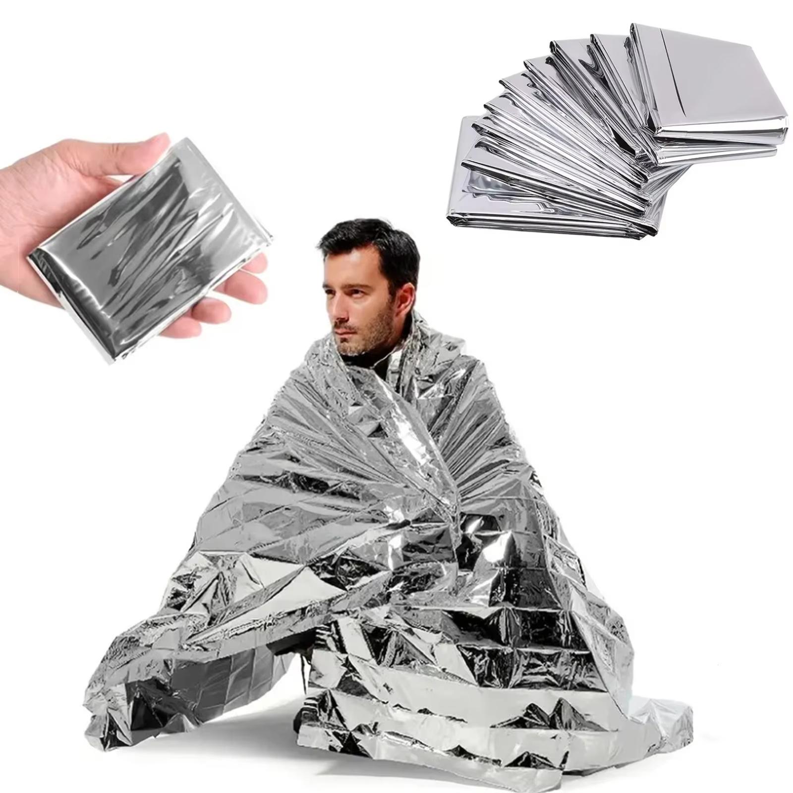 10pcs Outdoor Emergency Blanket Survive First Aid Military Rescue Kit Windproof Waterproof Foil Thermal Blanket For Camping срібний
10pcs Outdoor Emergency Blanket Survive First Aid Military Rescue Kit Windproof Waterproof Foil Thermal Blanket For Camping срібний