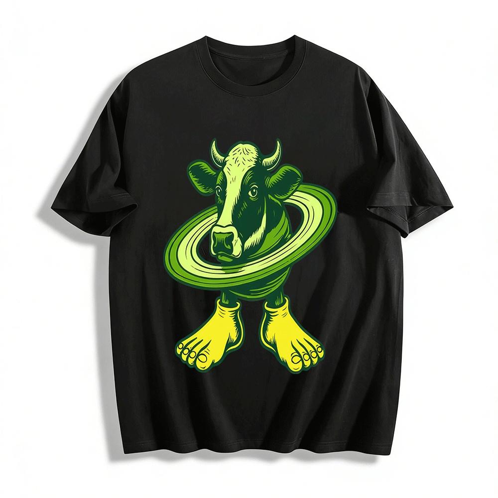 Saturn Ring Cow Head Big Feet Graphic Casual Short Sleeve T-Shirt Pure cotton T-shirt 6XL
Saturn Ring Cow Head Big Feet Graphic Casual Short Sleeve T-Shirt Pure cotton T-shirt 6XL