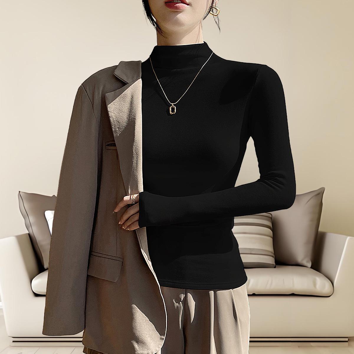 Women s White Slimming Velvet Long Sleeve Top with Half-High Neck - Spring/Autumn 2025 M (suitable for 90-120 jin)
Women s White Slimming Velvet Long Sleeve Top with Half-High Neck - Spring/Autumn 2025 M (suitable for 90-120 jin)