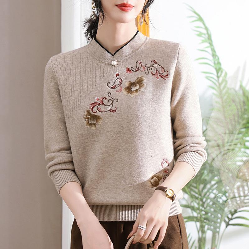 Вышитый велюровый вязаный свитер для женщин - Осень/Зима, Универсальный и теплый для среднего/пожилого возраста M (85-95 jin) бежевый
Вышитый велюровый вязаный свитер для женщин - Осень/Зима, Универсальный и теплый для среднего/пожилого возраста M (85-95 jin) бежевый