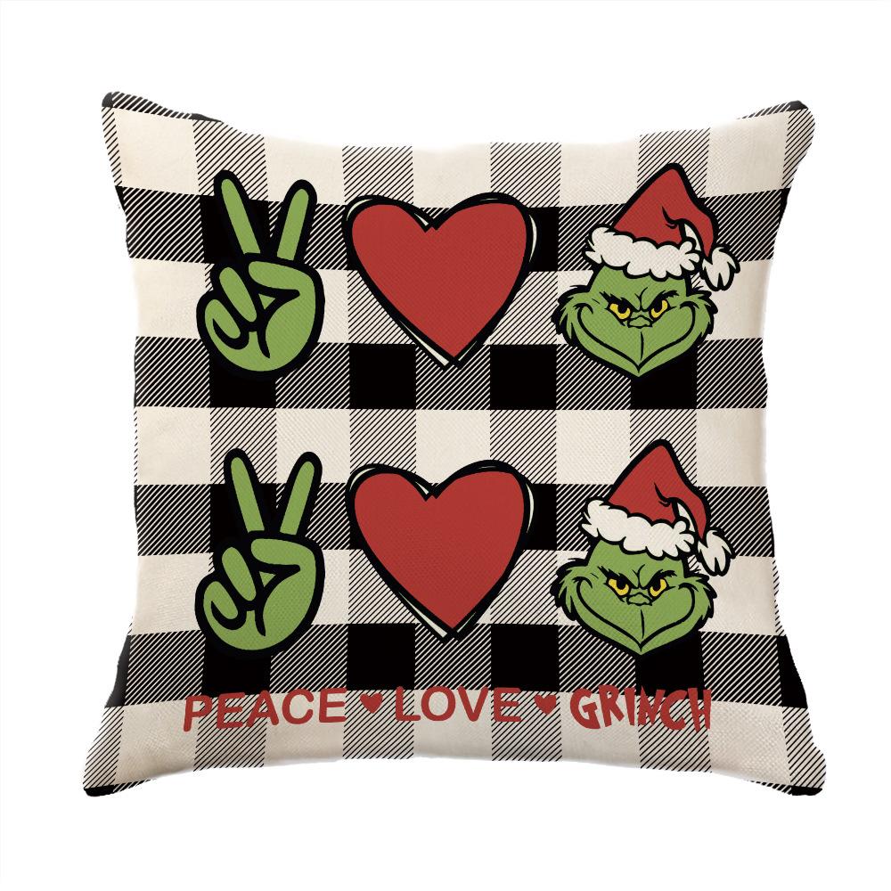 New Christmas Cartoon Series Grinch Linen Pillowcase Home Christmas Decoration Pillow 45Cm single-sided printed pillowcase
New Christmas Cartoon Series Grinch Linen Pillowcase Home Christmas Decoration Pillow 45Cm single-sided printed pillowcase