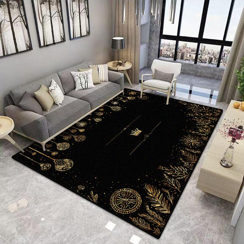 Black Gold Christmas CARPET FOR LIVE ROOM Luxury Home Decoration Large Area Rugs Washable Antiskid Lounge Floor Mats Bedside 60x90cm
Black Gold Christmas CARPET FOR LIVE ROOM Luxury Home Decoration Large Area Rugs Washable Antiskid Lounge Floor Mats Bedside 60x90cm