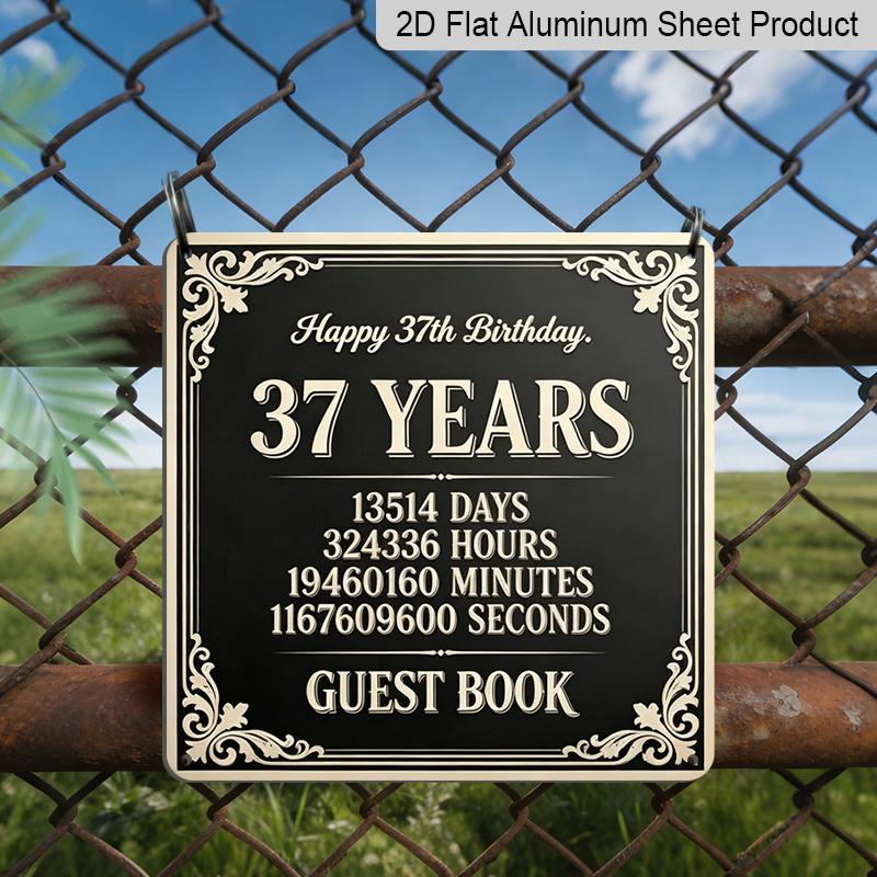 2D Flat - 1pc, Vintage Metal Aluminum Decorative Sign, 37Th Birthday Commemorative Sign Party Vintage Decor, Suitable for Living Room, Bedroom, Café 20*20cm
2D Flat - 1pc, Vintage Metal Aluminum Decorative Sign, 37Th Birthday Commemorative Sign Party Vintage Decor, Suitable for Living Room, Bedroom, Café 20*20cm