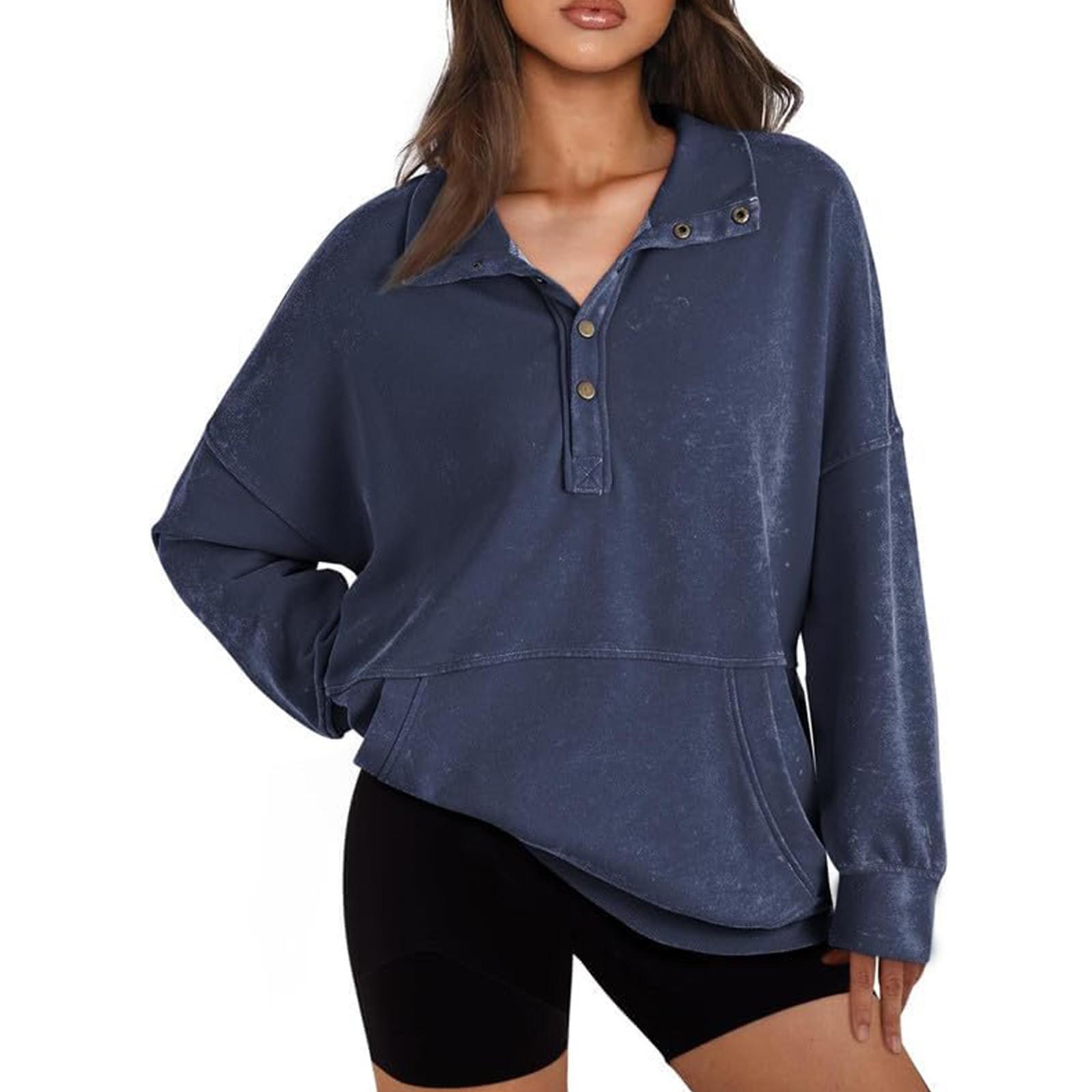 Женские толстовки, рубашки на пуговицах с длинными рукавами, свободные легкие пуловеры, топы S тёмно-синий
Женские толстовки, рубашки на пуговицах с длинными рукавами, свободные легкие пуловеры, топы S тёмно-синий