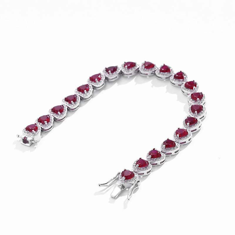 Luxury Solid Platinum PT950 Heart Bracelet Women s Pigeon Red Moissanite Diamond Heart Bracelet 15cm червоний
Luxury Solid Platinum PT950 Heart Bracelet Women s Pigeon Red Moissanite Diamond Heart Bracelet 15cm червоний