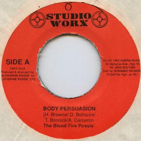 7inch Record BLOODFIRE POSSÉ - Body Persuasion TBFP012 Studio Worx 1992 Jamaica Reggae, Ska & Dub
7inch Record BLOODFIRE POSSÉ - Body Persuasion TBFP012 Studio Worx 1992 Jamaica Reggae, Ska & Dub