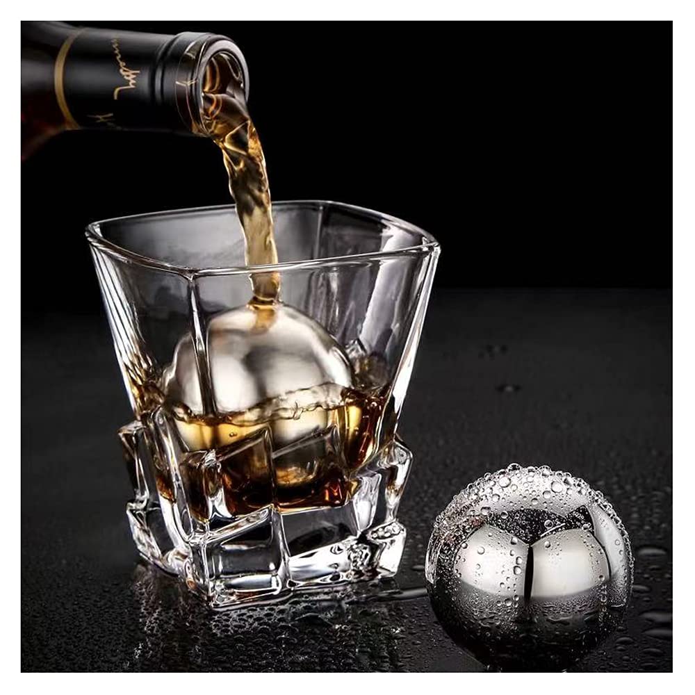 Ecentaur Reusable Stainless Steel Ice Cube Metal Whiskey Stone Balls for Drinks Set of 2 5.5cm
Ecentaur Reusable Stainless Steel Ice Cube Metal Whiskey Stone Balls for Drinks Set of 2 5.5cm