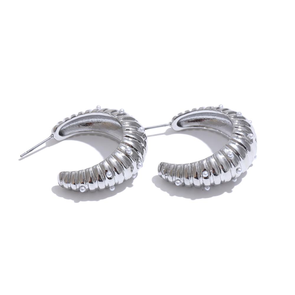 Yhpup Charm Stainless Steel Pearls C-Shape Huggie Earrings Gold Silver Color Exquisite Daily Fashion Jewelry Wholesale New
Yhpup Charm Stainless Steel Pearls C-Shape Huggie Earrings Gold Silver Color Exquisite Daily Fashion Jewelry Wholesale New
