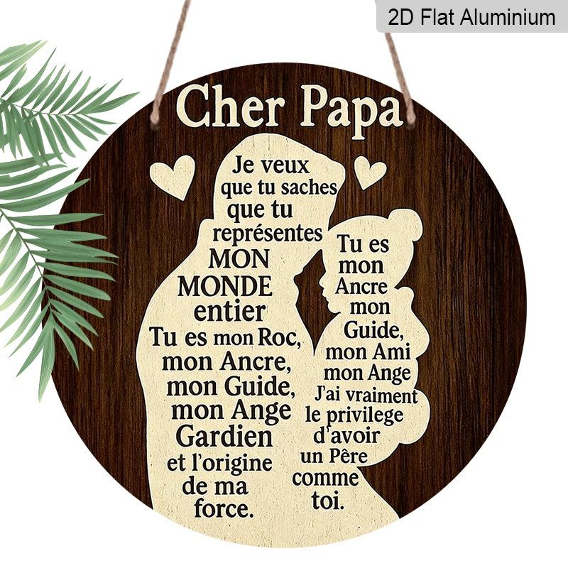 2D Flat Retro Aluminum Wall Decorations in Various Sizes Featuring A French-style Fatherly Love Theme with Text and Silhouette Designs Ideal for Home 20*20cm
2D Flat Retro Aluminum Wall Decorations in Various Sizes Featuring A French-style Fatherly Love Theme with Text and Silhouette Designs Ideal for Home 20*20cm