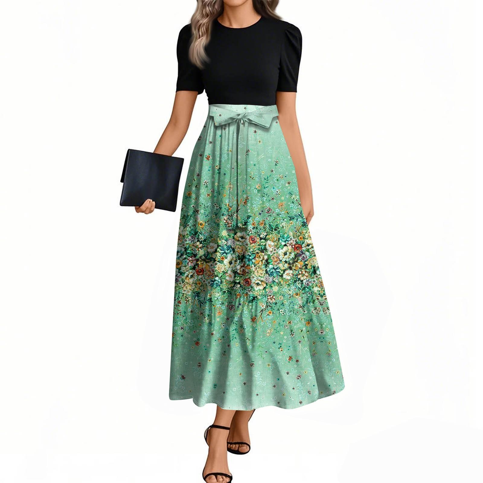 Женские модные повседневные платья с поясом, коротким рукавом, круглым вырезом, геометрическим узором, элегантные платья с темпераментом M
Женские модные повседневные платья с поясом, коротким рукавом, круглым вырезом, геометрическим узором, элегантные платья с темпераментом M