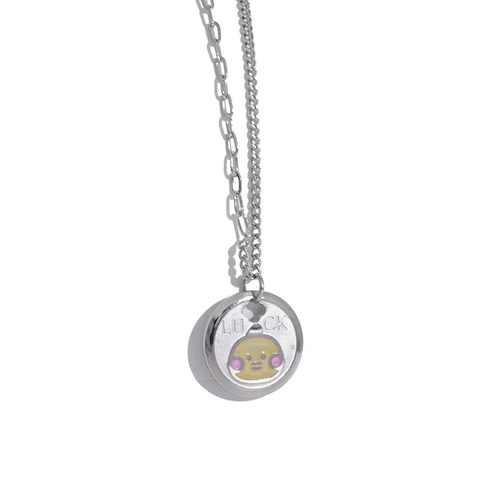 Yhpup Cute Enamel Yellow Duck Round Pendant Stainless Steel Chic Necklace Women Stylish Charm Korean Waterproof Luck Jewelry
Yhpup Cute Enamel Yellow Duck Round Pendant Stainless Steel Chic Necklace Women Stylish Charm Korean Waterproof Luck Jewelry
