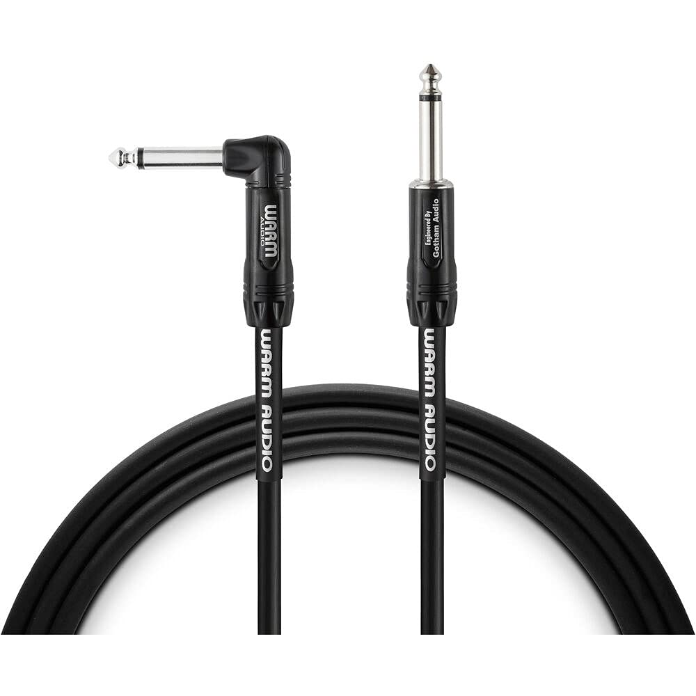 Warm Audio Pro Series Straight to Right Angle TS Instrument Cable Pro-TS-1RT-20 - 20ft, Black/Silver
Warm Audio Pro Series Straight to Right Angle TS Instrument Cable Pro-TS-1RT-20 - 20ft, Black/Silver