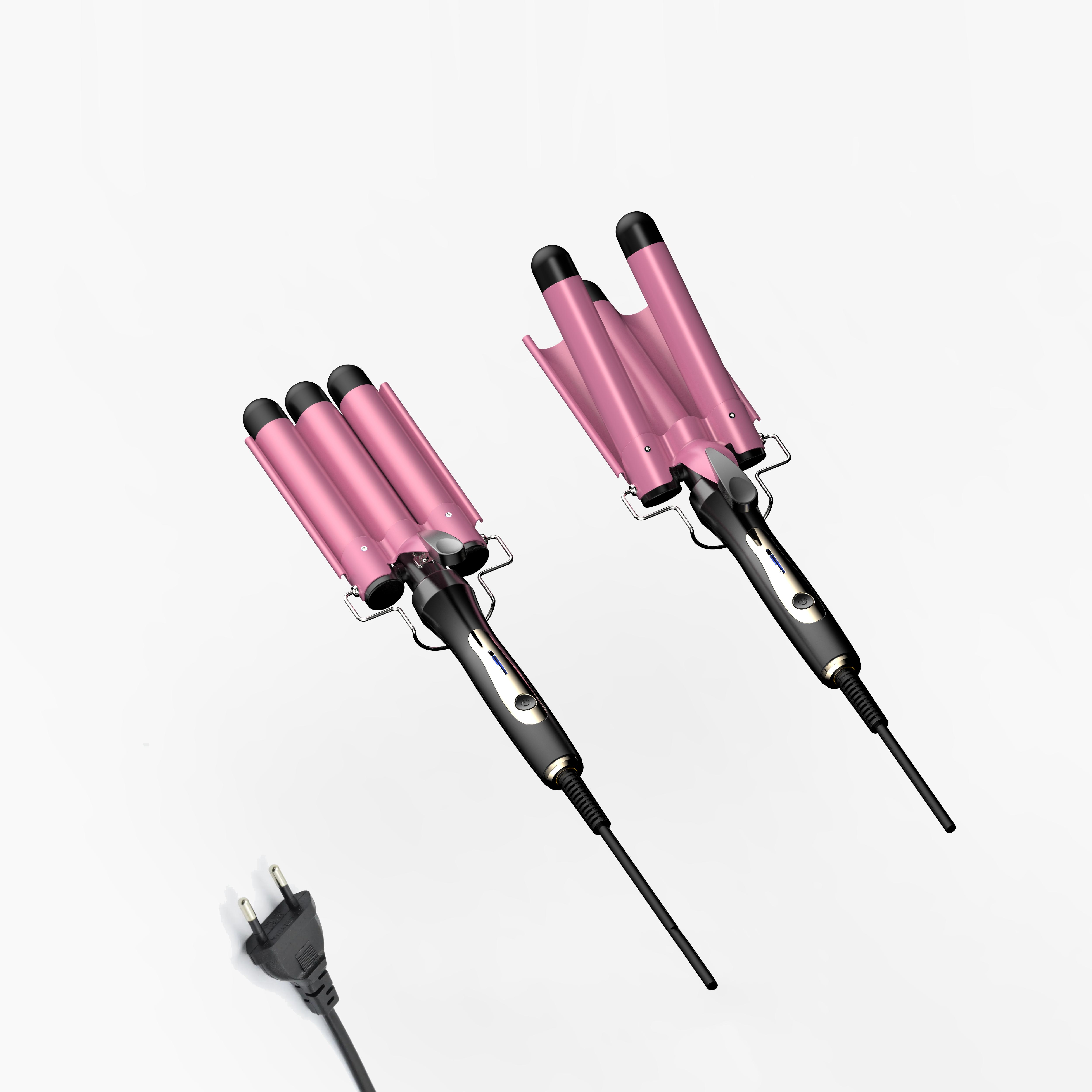 3 ствола щипцы для завивки волос с вилкой европейского стандарта, керамические нагревательные щипцы для завивки волос, роликовые волны, инструменты для завивки волос 220-240V чёрный/розовый
3 ствола щипцы для завивки волос с вилкой европейского стандарта, керамические нагревательные щипцы для завивки волос, роликовые волны, инструменты для завивки волос 220-240V чёрный/розовый