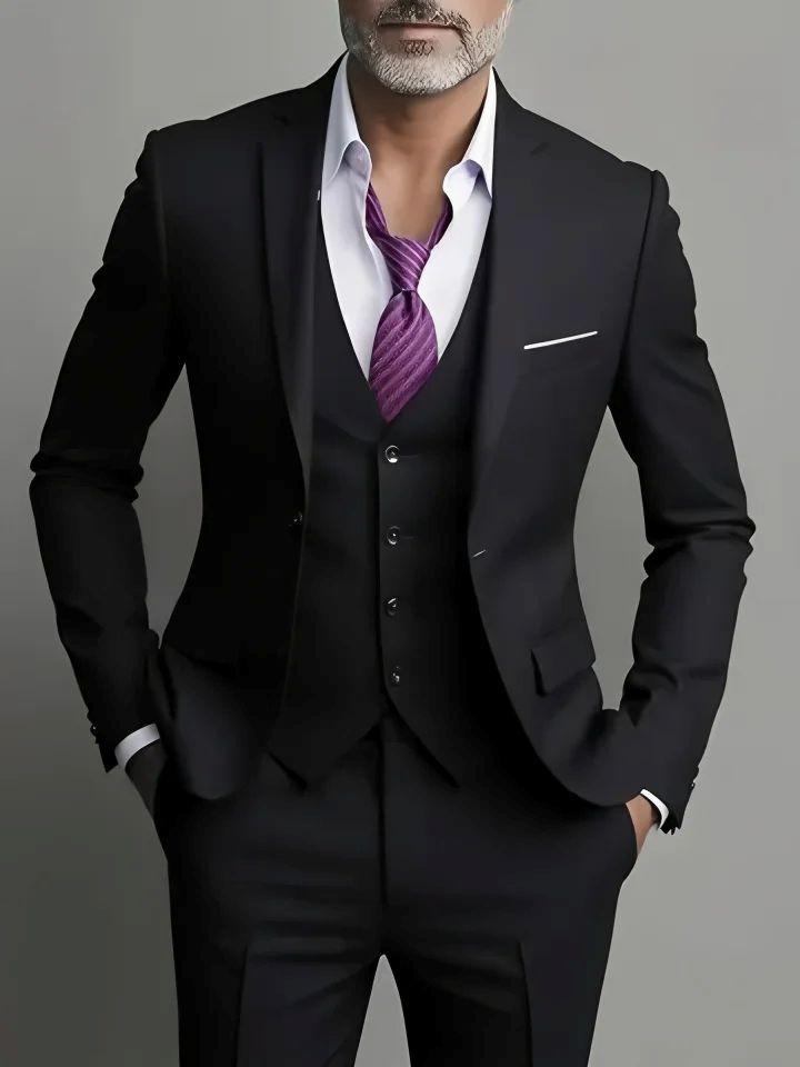 Черные мужские костюмы однобортные с пиковым лацканом приталенного кроя мужская одежда роскошные 3 предмета пиджак брюки жилет свадебные полные комплекты 2025 S
Черные мужские костюмы однобортные с пиковым лацканом приталенного кроя мужская одежда роскошные 3 предмета пиджак брюки жилет свадебные полные комплекты 2025 S