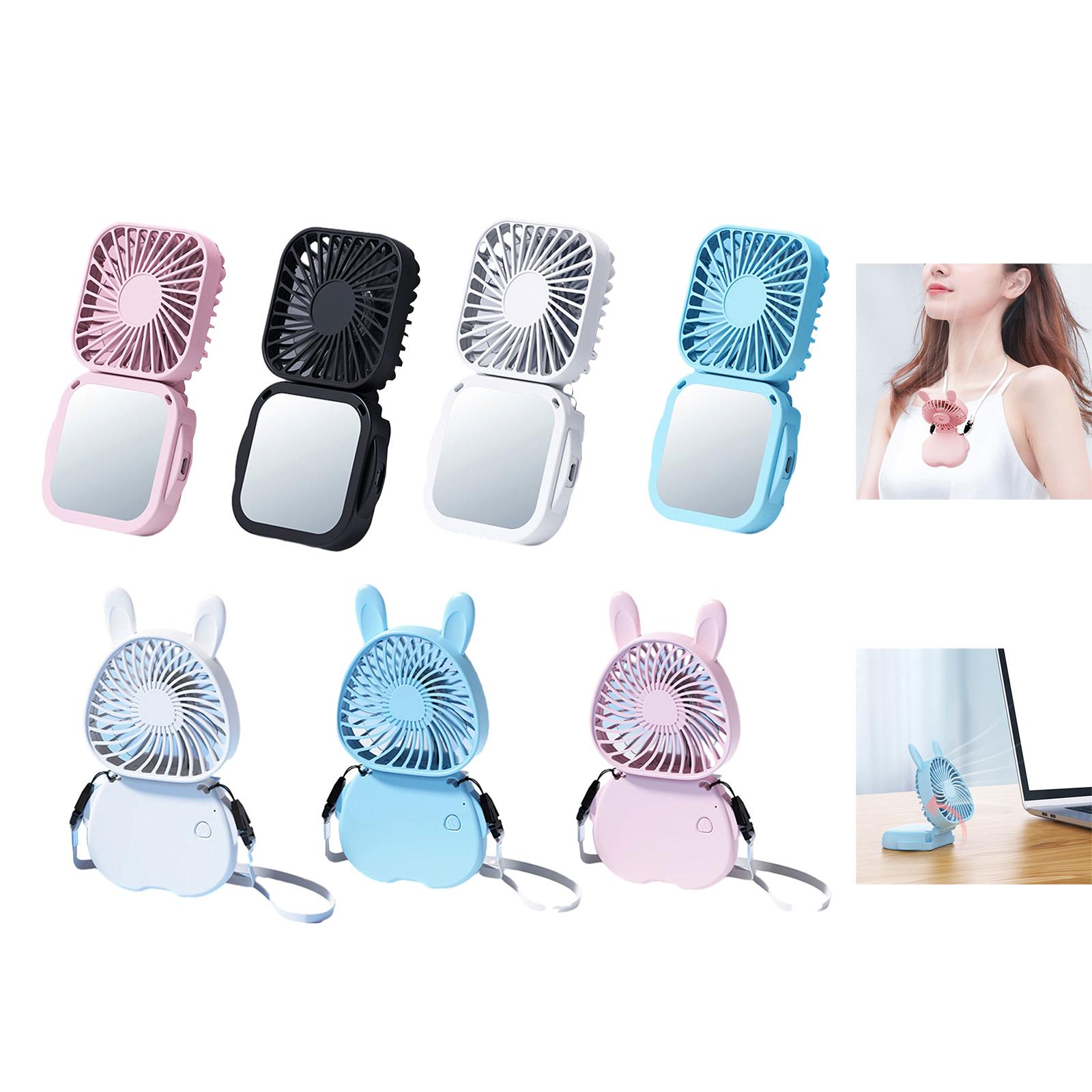 Convenient Neck Hanging Mirror Fan Rechargeable Fan Foldable Fan Plastic Material for Outdoor Sports and Recreation 6
Convenient Neck Hanging Mirror Fan Rechargeable Fan Foldable Fan Plastic Material for Outdoor Sports and Recreation 6