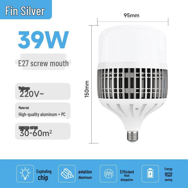 High-Power 200W E27 LED Screw-In Energy-Saving Bulb - Super Bright for Household, Workshop, or Construction Lighting
High-Power 200W E27 LED Screw-In Energy-Saving Bulb - Super Bright for Household, Workshop, or Construction Lighting