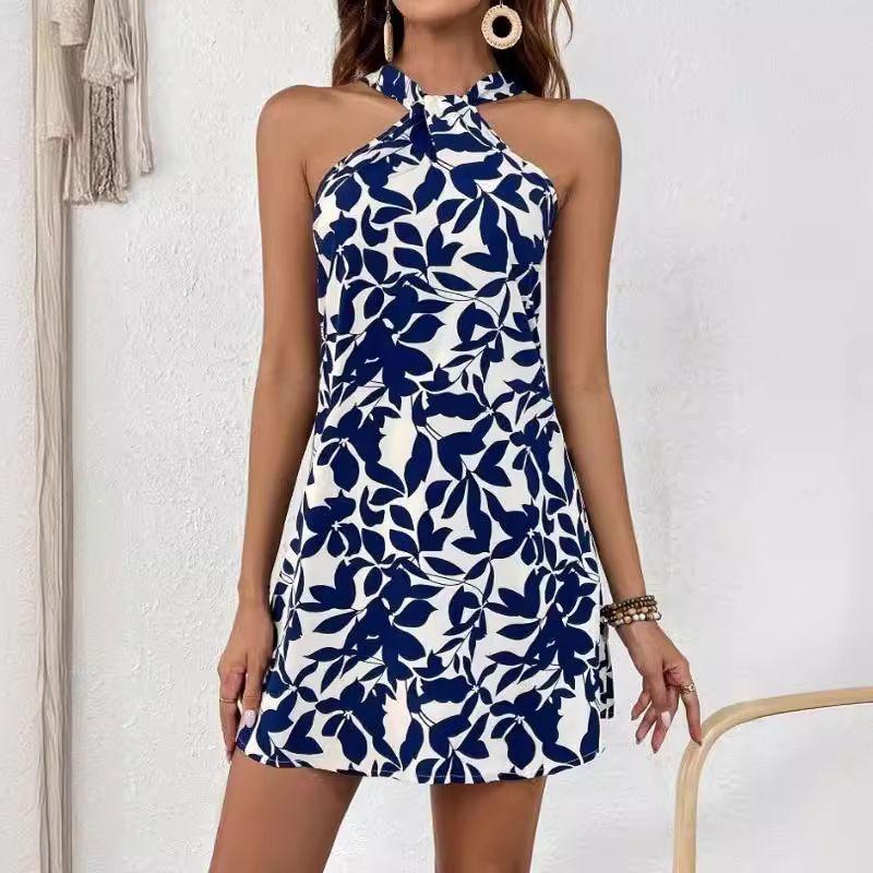 Ruffled Dress2024 Summer Women s Sleeveless Elegance Backless Skirt Ruffles Print Halterneck Dress Blue 2XL
Ruffled Dress2024 Summer Women s Sleeveless Elegance Backless Skirt Ruffles Print Halterneck Dress Blue 2XL