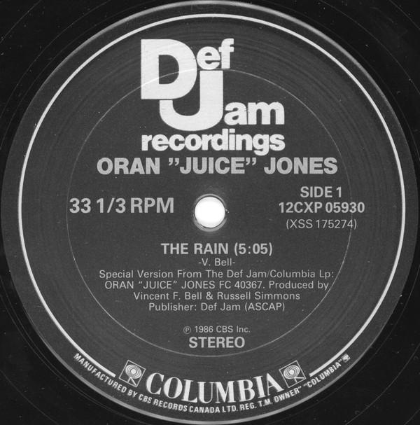 12inch Record ORAN JUICE JONES The Rain 12CXP05930 Def Jam Recordi 1986 Canada Dance Electronica Used
12inch Record ORAN JUICE JONES The Rain 12CXP05930 Def Jam Recordi 1986 Canada Dance Electronica Used