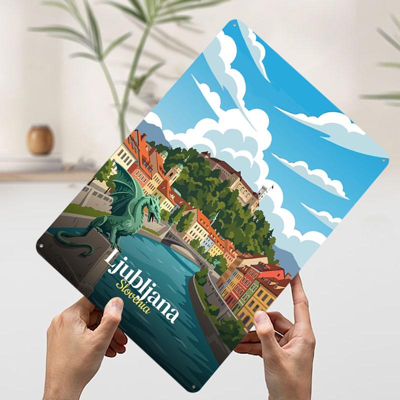 Ljubljana Slovenia Travel Metal Poster Customized Wall Art Retro Vintage Tinplate Signs for Modern Home Decoration Luxury Decor 7.9x11.8In(20x30cm)
Ljubljana Slovenia Travel Metal Poster Customized Wall Art Retro Vintage Tinplate Signs for Modern Home Decoration Luxury Decor 7.9x11.8In(20x30cm)