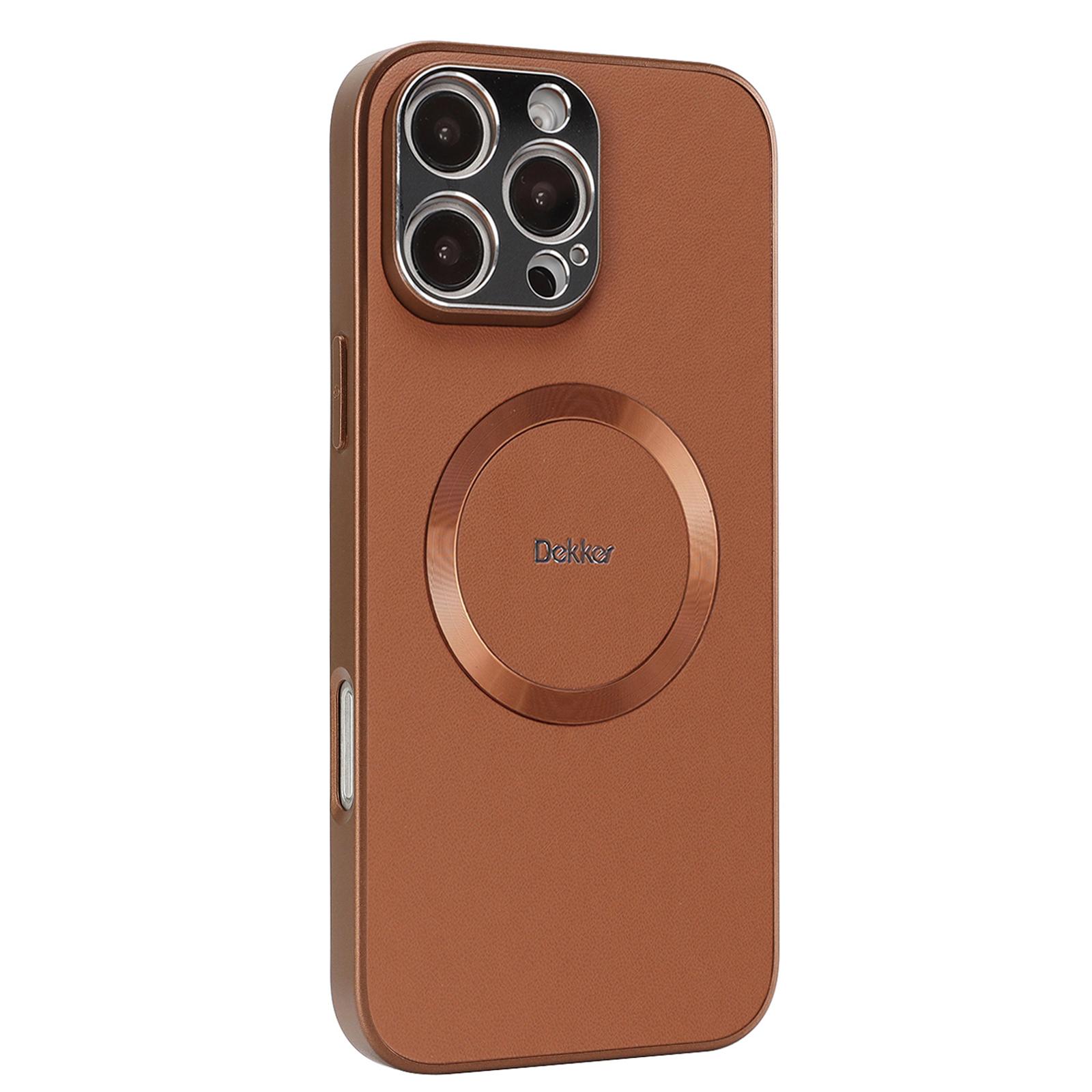 DEKKER For iPhone 16 Pro Case Compatible with MagSafe PU+TPU Phone Back Cover Orange
DEKKER For iPhone 16 Pro Case Compatible with MagSafe PU+TPU Phone Back Cover Orange