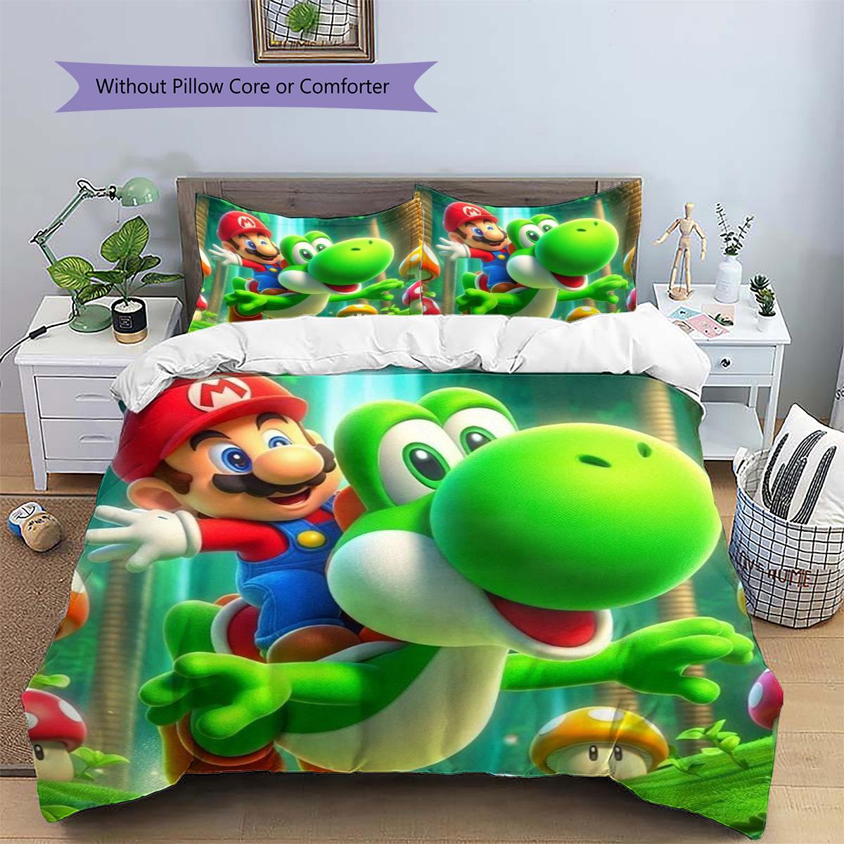 Mario Patterned Pillowcase & Duvet Cover Set Decor Bedding for Bedroom Decoration Perfect Gift.-TING 135x200cm
Mario Patterned Pillowcase & Duvet Cover Set Decor Bedding for Bedroom Decoration Perfect Gift.-TING 135x200cm