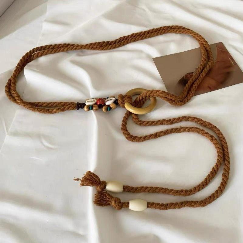 Богемный стиль, бежевый плетеный пояс из пеньковой веревки, женский эстетический пояс-цепочка, аксессуары для отдыха, плетеный ремень с большими бусами, плетеный пояс, повседневный ремень One Size коричневый
Богемный стиль, бежевый плетеный пояс из пеньковой веревки, женский эстетический пояс-цепочка, аксессуары для отдыха, плетеный ремень с большими бусами, плетеный пояс, повседневный ремень One Size коричневый