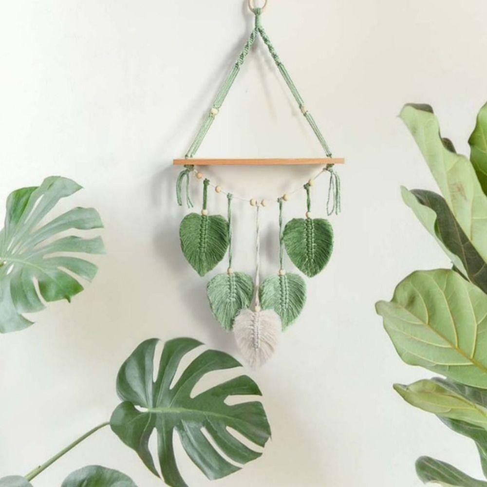 Removable Hand-woven Tapestry Cotton Wall Hanging Shelf Leaves Floating Plant Shelf Wall Decor зелений
Removable Hand-woven Tapestry Cotton Wall Hanging Shelf Leaves Floating Plant Shelf Wall Decor зелений