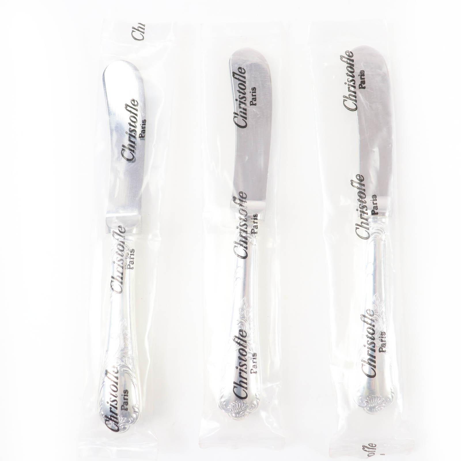 Pristine Christofle cutlery Marly Butter Knife 3-Piece Set Silver Women Used
Pristine Christofle cutlery Marly Butter Knife 3-Piece Set Silver Women Used