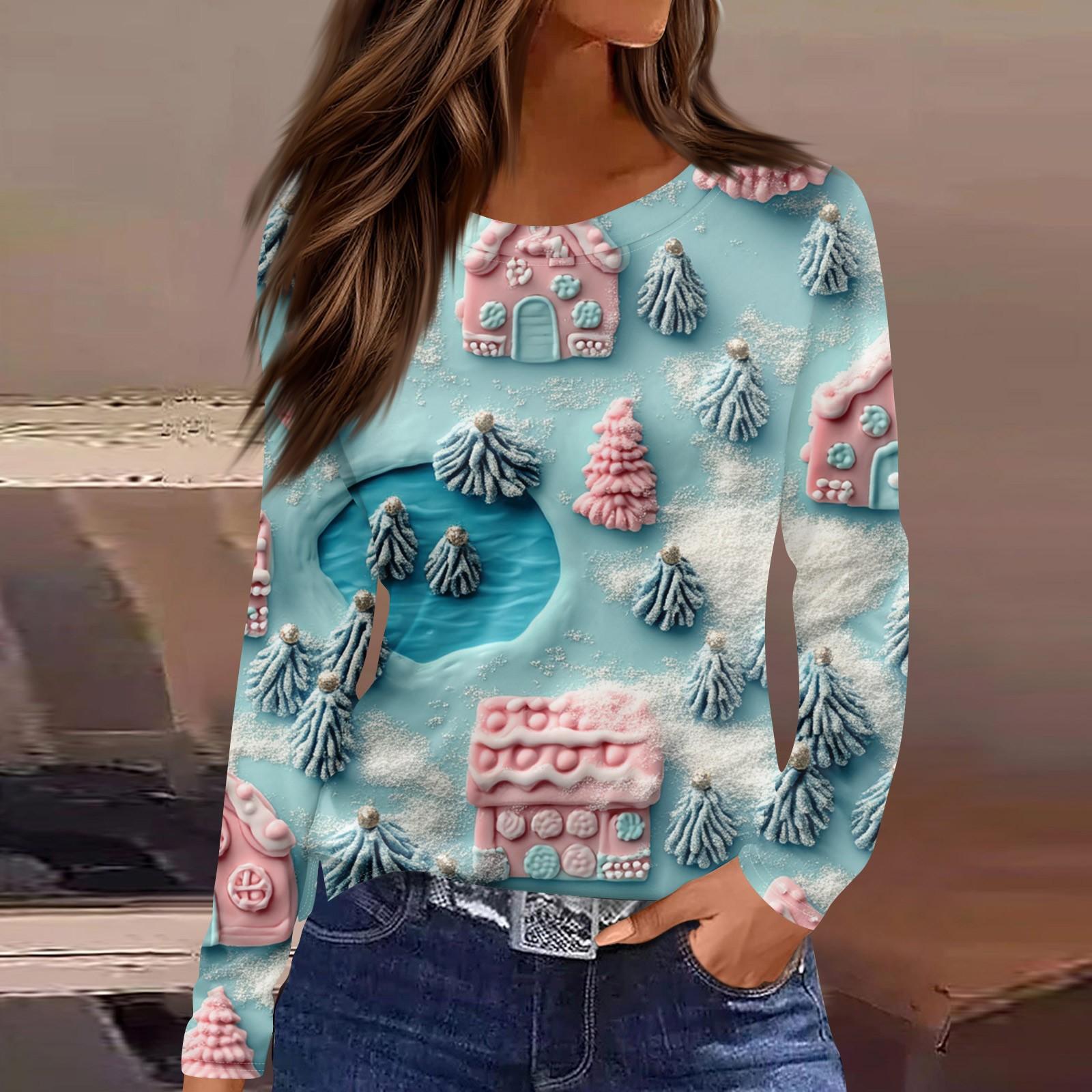 Женская повседневная мода, удобная, с длинным рукавом, с рождественским принтом, свободная футболка, топы XL арбуз красный
Женская повседневная мода, удобная, с длинным рукавом, с рождественским принтом, свободная футболка, топы XL арбуз красный