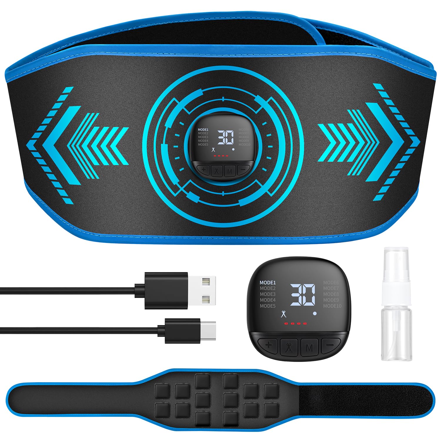 EMS Abdominal Muscle Belt, Strength Training & Diet Device, No Gel Sheets Required, Fits 70-117cm, PRO LED Controller, Real-time Calorie Display, 4+6+
EMS Abdominal Muscle Belt, Strength Training & Diet Device, No Gel Sheets Required, Fits 70-117cm, PRO LED Controller, Real-time Calorie Display, 4+6+
