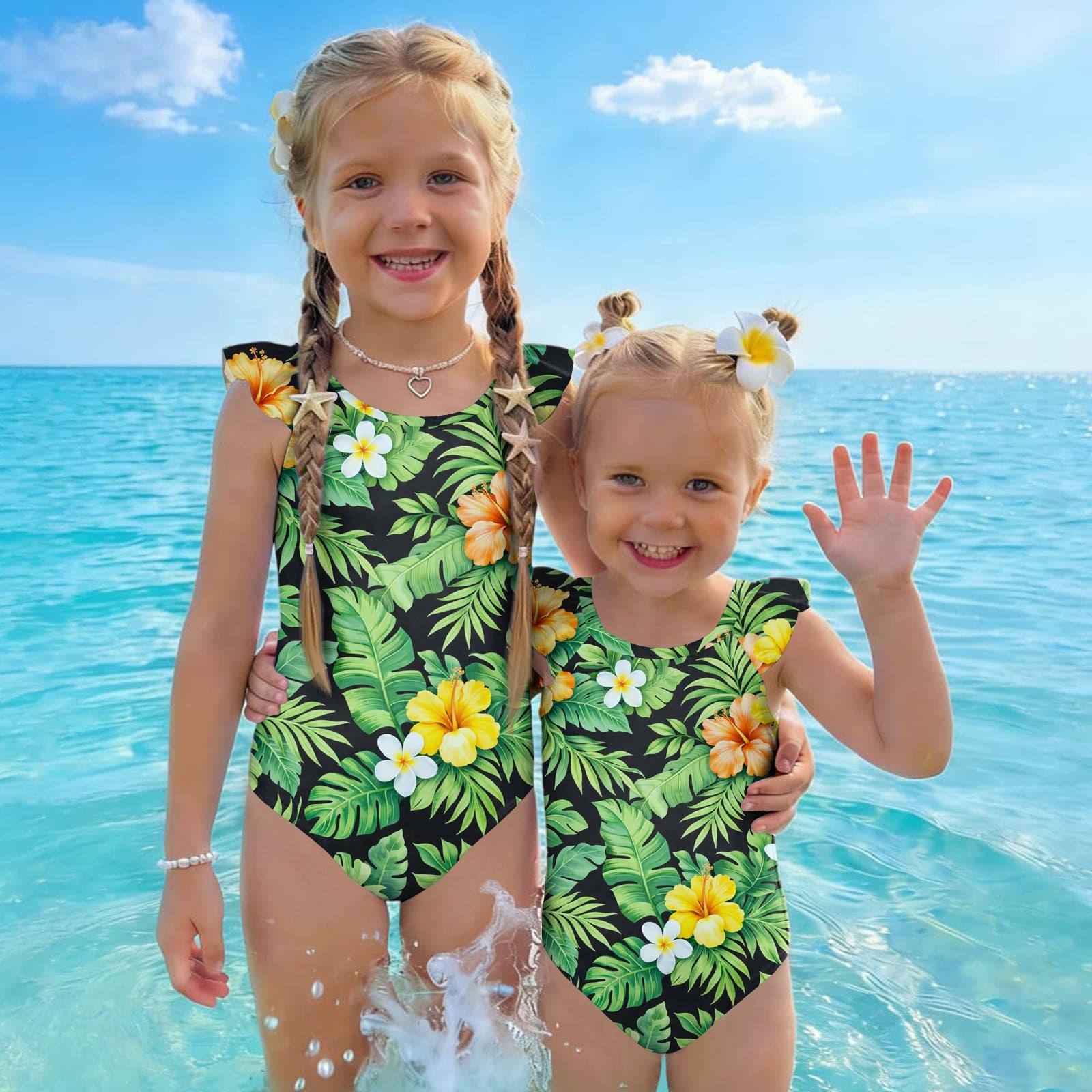 Girls One Piece Swimsuit Summer Hawaiian Print Swimwear Kids Casual Fashion Ruffle Sleeve Beachwear Bathing Suit for Children 110
Girls One Piece Swimsuit Summer Hawaiian Print Swimwear Kids Casual Fashion Ruffle Sleeve Beachwear Bathing Suit for Children 110