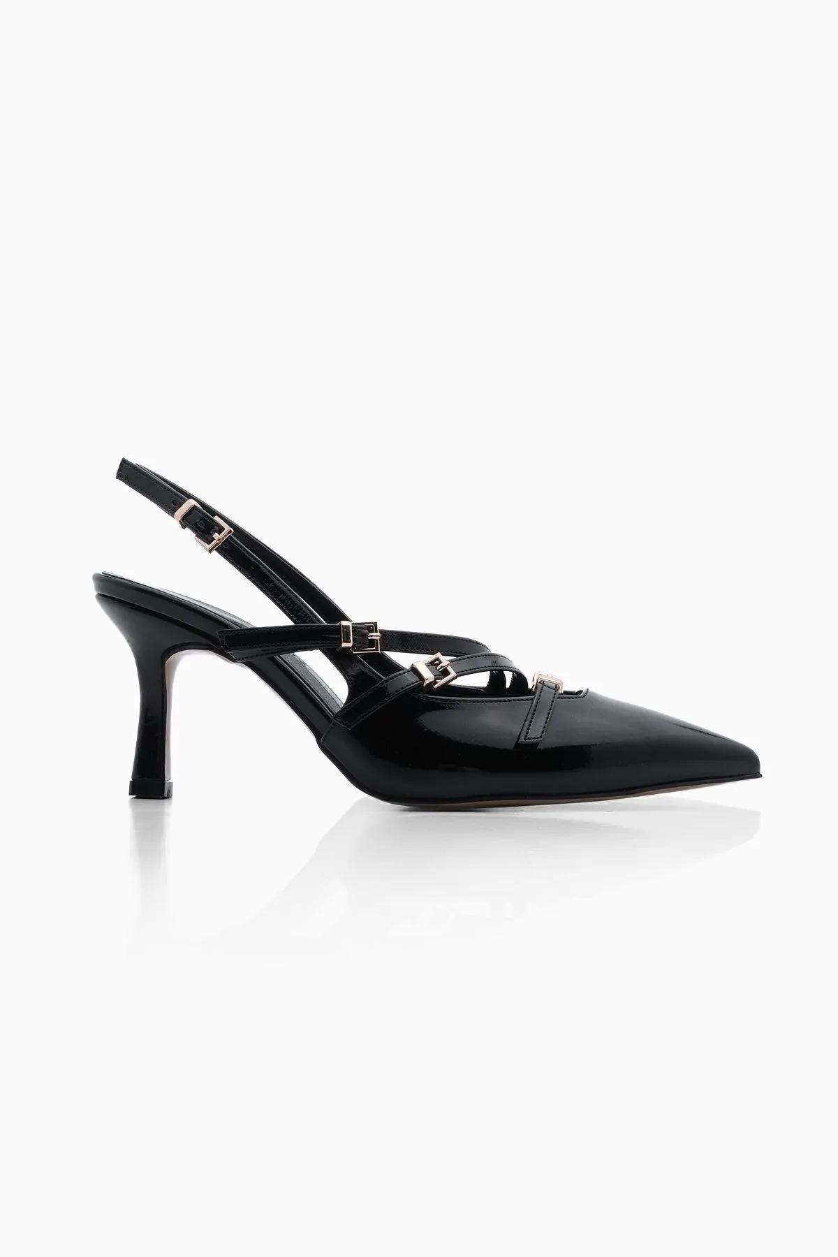 Women s Stiletto Pointed Toe Three-Strap Belt Detail Slingback Heeled Shoes Bevil Black Patent Leather 36 чёрный
Women s Stiletto Pointed Toe Three-Strap Belt Detail Slingback Heeled Shoes Bevil Black Patent Leather 36 чёрный