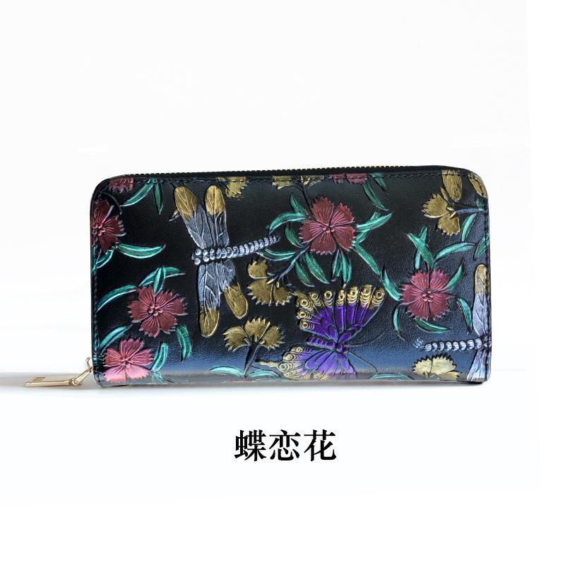 Leather women s long wallet zipper clutch bag printed hand-painted hand bag multi-function mobile phone bag multi-card space
Leather women s long wallet zipper clutch bag printed hand-painted hand bag multi-function mobile phone bag multi-card space