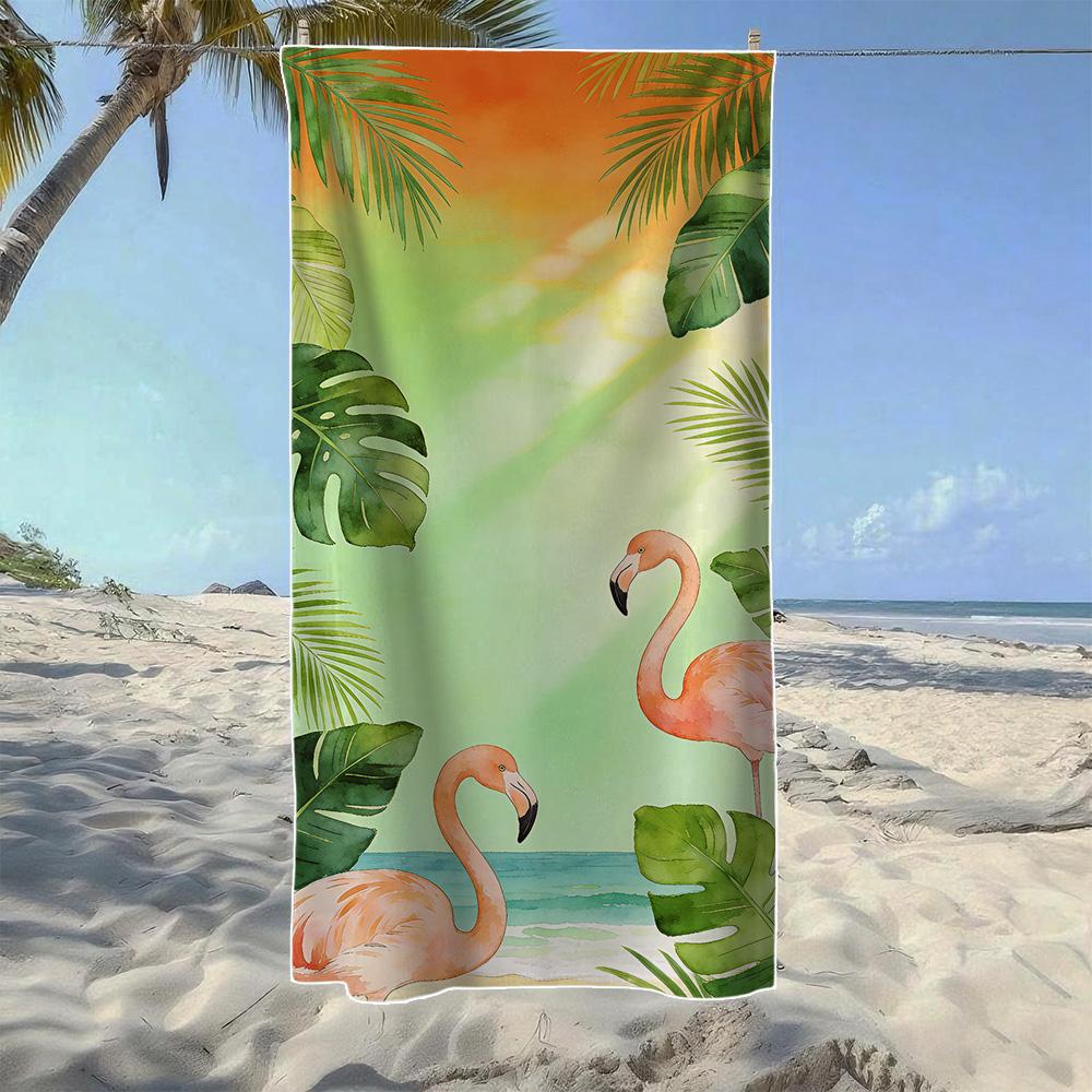 Watercolor Tropical & Flamingo Beach Towel, Soft Quick-Drying, Perfect For Portable Outdoor Travel, Camping And Summer Beach W30*H60(CM)
Watercolor Tropical & Flamingo Beach Towel, Soft Quick-Drying, Perfect For Portable Outdoor Travel, Camping And Summer Beach W30*H60(CM)