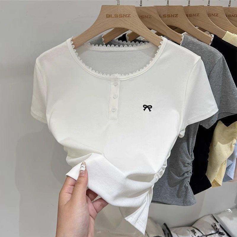 Распродажа Кружевной Отделки Прямое Плечо Короткий Рукав Женский Укороченный Хлопковый Топ с Бантом 2XL (65-75 kg) белый
Распродажа Кружевной Отделки Прямое Плечо Короткий Рукав Женский Укороченный Хлопковый Топ с Бантом 2XL (65-75 kg) белый