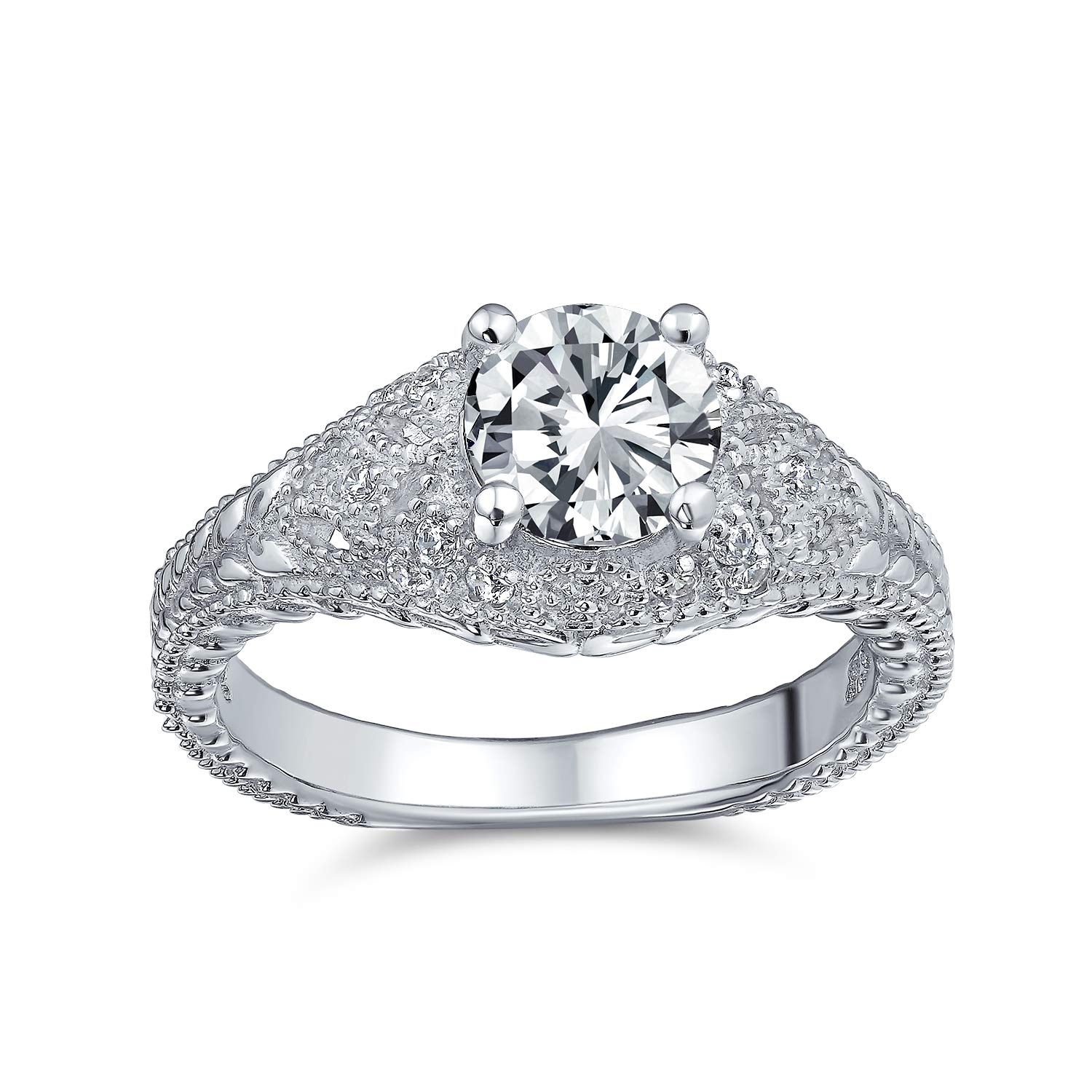 Personalize Women Sterling Silver Customizable AAA CZ Pavement Vintage Art Deco Style 2CT Princess Round Brilliant Cut Solitaire Relationship Ring
Personalize Women Sterling Silver Customizable AAA CZ Pavement Vintage Art Deco Style 2CT Princess Round Brilliant Cut Solitaire Relationship Ring