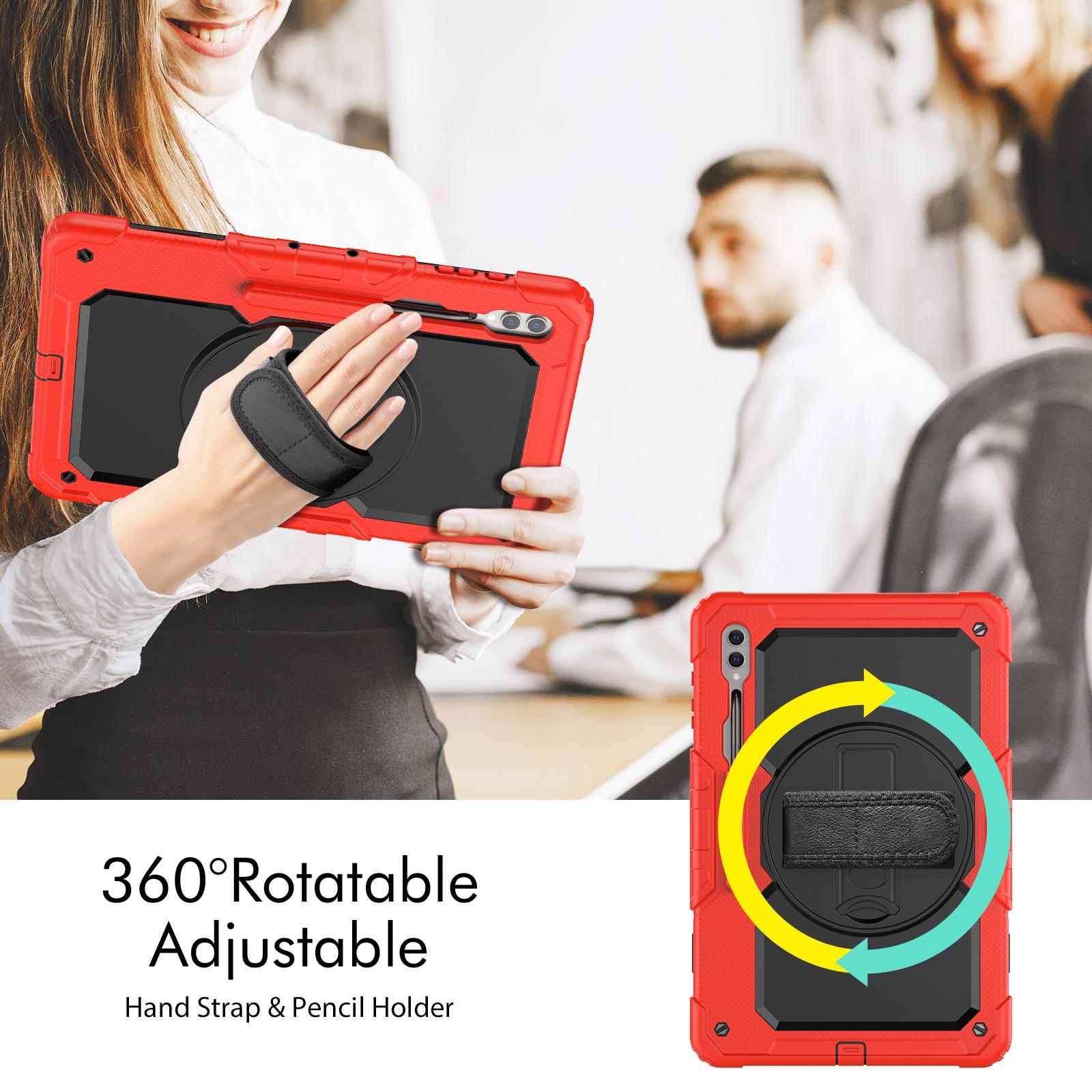 For Samsung Galaxy Tab S10 Ultra/S9 Ultra (SM-X910/X916B/X918U) Shockproof Case PC+Silicone Tablet Kickstand Cover with PET Screen Film Black/Dark Blue
For Samsung Galaxy Tab S10 Ultra/S9 Ultra (SM-X910/X916B/X918U) Shockproof Case PC+Silicone Tablet Kickstand Cover with PET Screen Film Black/Dark Blue