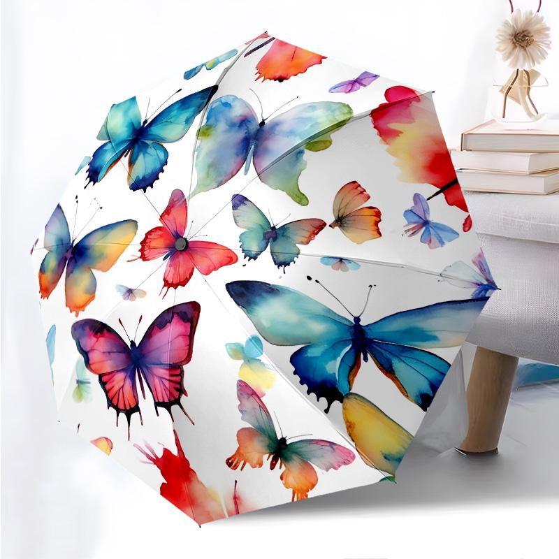 Colorful Butterfly Folding Umbrella Fashion Auto-Open 8 Iron Ribs Plastic Handle Foldable Sunshade Perfect Christmas Gifts
Colorful Butterfly Folding Umbrella Fashion Auto-Open 8 Iron Ribs Plastic Handle Foldable Sunshade Perfect Christmas Gifts