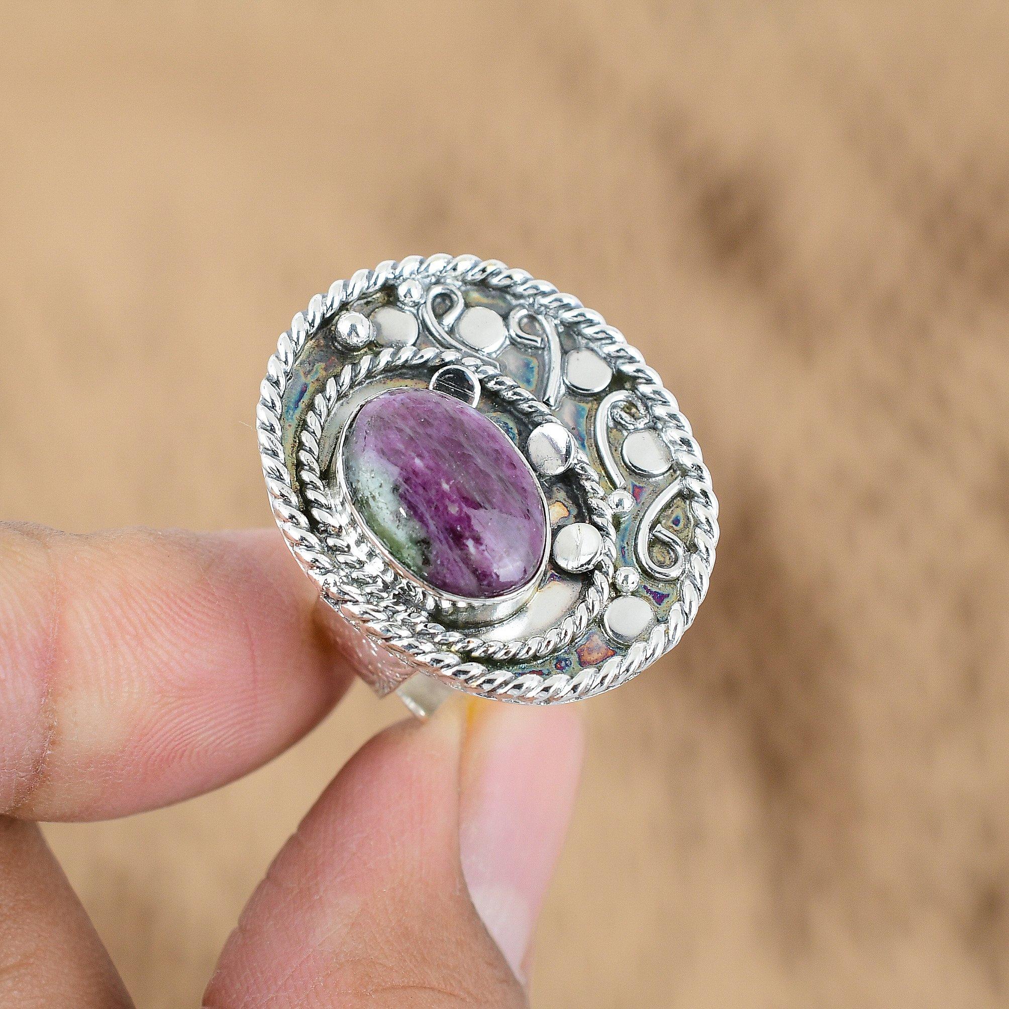 925 Silver Oval Ruby Zoisite Stone Elegant Statement Trendy Promise Mother Ring Yes
925 Silver Oval Ruby Zoisite Stone Elegant Statement Trendy Promise Mother Ring Yes