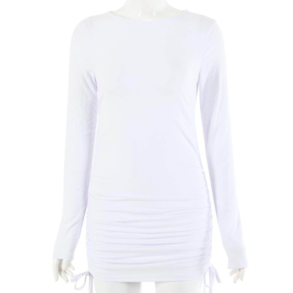 European and American sexy women s clothing autumn and winter new dresses women s side drawstring long-sleeved crew neck one-step skirt S белый
European and American sexy women s clothing autumn and winter new dresses women s side drawstring long-sleeved crew neck one-step skirt S белый