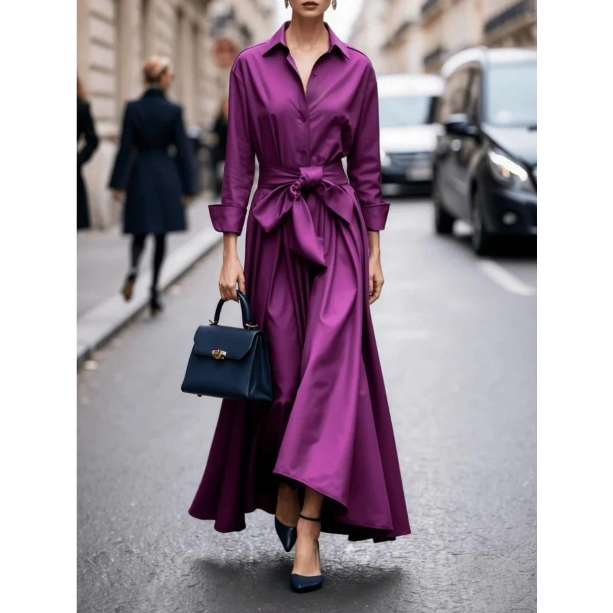 European American Women s Solid Color Long Sleeve Shirt Collar Lace-up Midi Wrap Dress Casual Party Dress In Stock XXL
European American Women s Solid Color Long Sleeve Shirt Collar Lace-up Midi Wrap Dress Casual Party Dress In Stock XXL