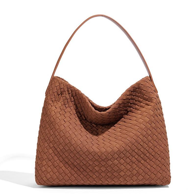 Vintage Frosted Large Capacity Tote Bag, Hand Woven Hand-held Single Shoulder Commuting Bag, Niche Design, Underarm Bag for Women коричневий
Vintage Frosted Large Capacity Tote Bag, Hand Woven Hand-held Single Shoulder Commuting Bag, Niche Design, Underarm Bag for Women коричневий