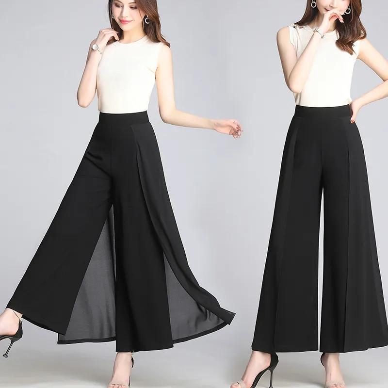 Women Chiffon Wide Leg Pants Spring Summer Thin Culottes High Waist Loose All-match Solid Lady Trousers Elegant Fashion Palazzo 42 чорний
Women Chiffon Wide Leg Pants Spring Summer Thin Culottes High Waist Loose All-match Solid Lady Trousers Elegant Fashion Palazzo 42 чорний