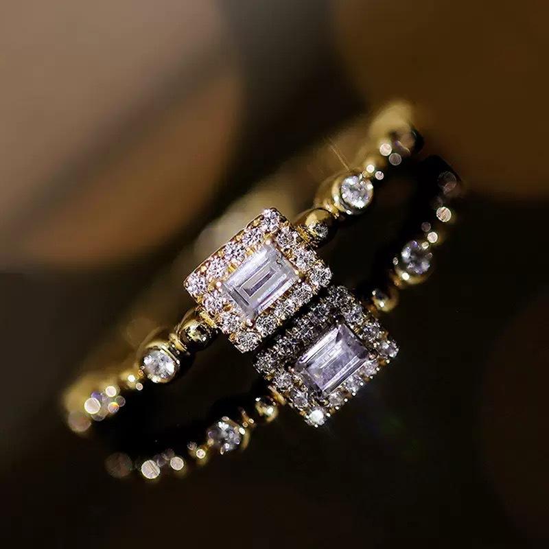 Exquisite ring women s square geometric copper inlaid zircon ring daily wear popular jewelry No. 6
Exquisite ring women s square geometric copper inlaid zircon ring daily wear popular jewelry No. 6