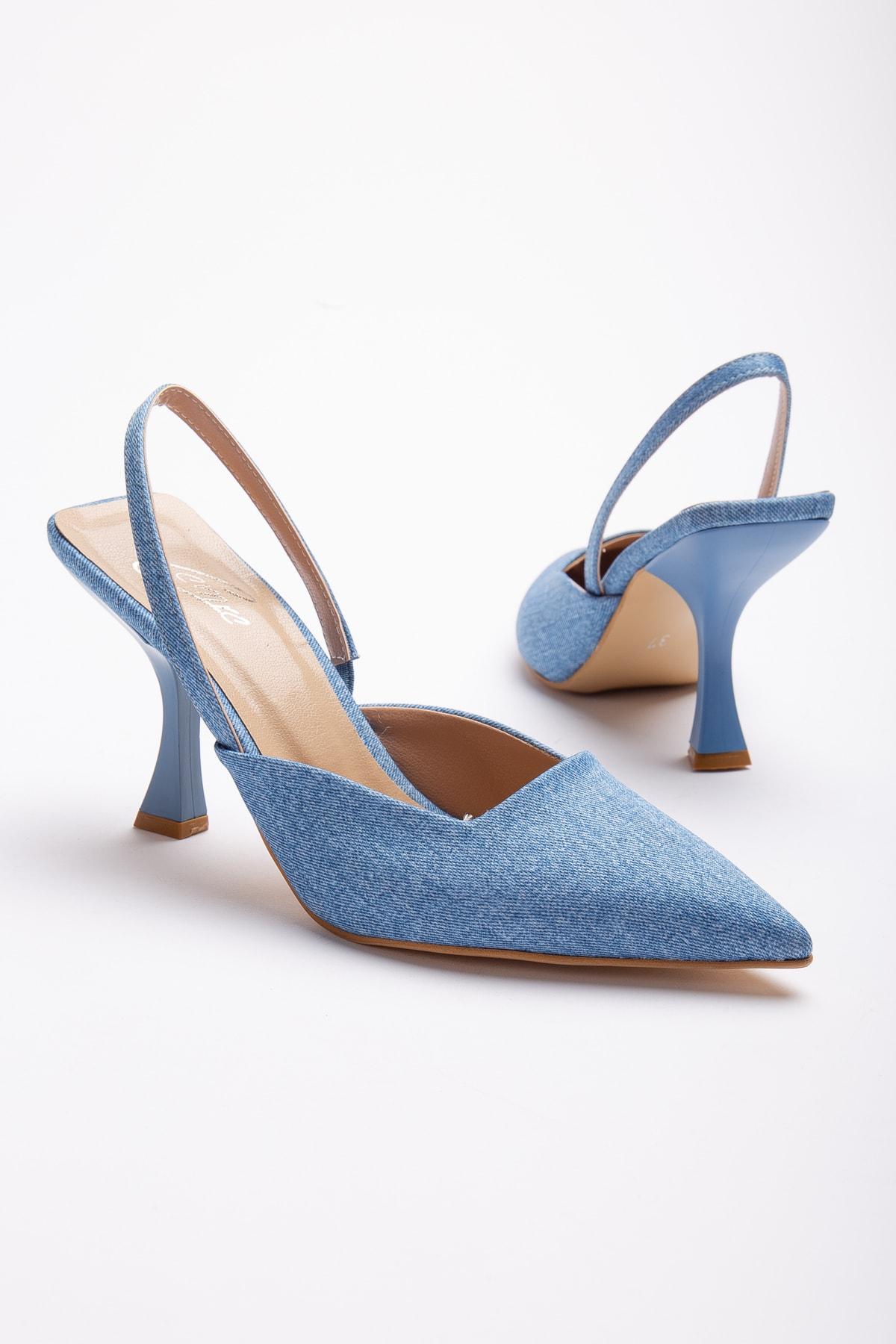 Женская модная обувь на каблуках, синие джинсовые туфли с закрытой передней частью и открытой спиной
Женская модная обувь на каблуках, синие джинсовые туфли с закрытой передней частью и открытой спиной