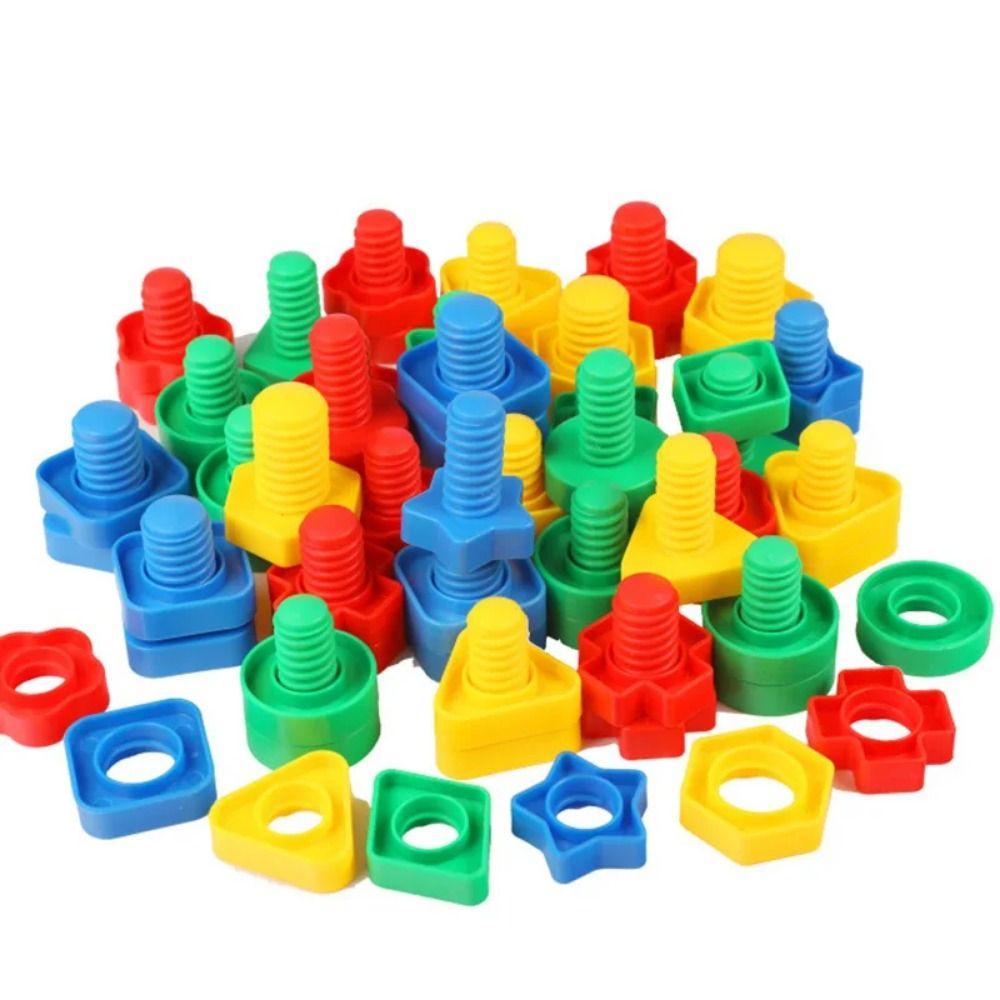 Montessori Plastic Insert Blocks Screw Shape Nut Shape Toys Screw Building Blocks Children Toys 20 pairs
Montessori Plastic Insert Blocks Screw Shape Nut Shape Toys Screw Building Blocks Children Toys 20 pairs